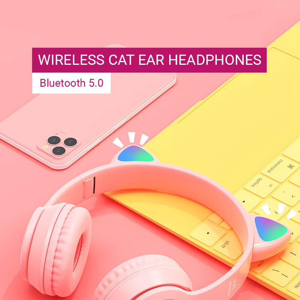 Wireless cat ear discount headphones bluetooth headset