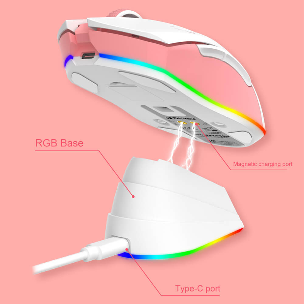 2.4Ghz Wireless Mouse Micro Switch RGB 10000 DPI Backlit Charging Station