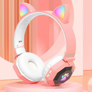 Wireless Neko Headphones Mic Kiddo RGB