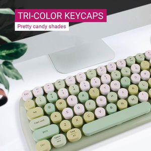 2.4Ghz Wireless Pretty Candy Combo Keyboard Mouse Compact Tri-Color Keycaps