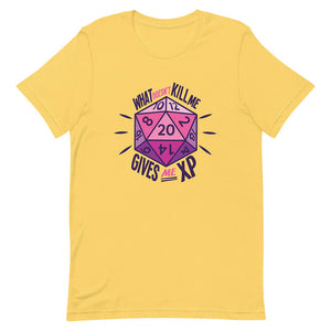 Yellow Colorful Multifaceted Roleplay Dice Tee Game Life Experience