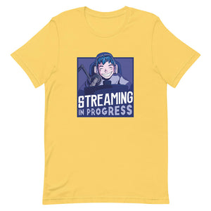 Yellow Happy Blue Hair Game Streamer Shirt Live Broadcast